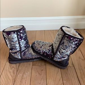 UGGS purple/silver sparkle